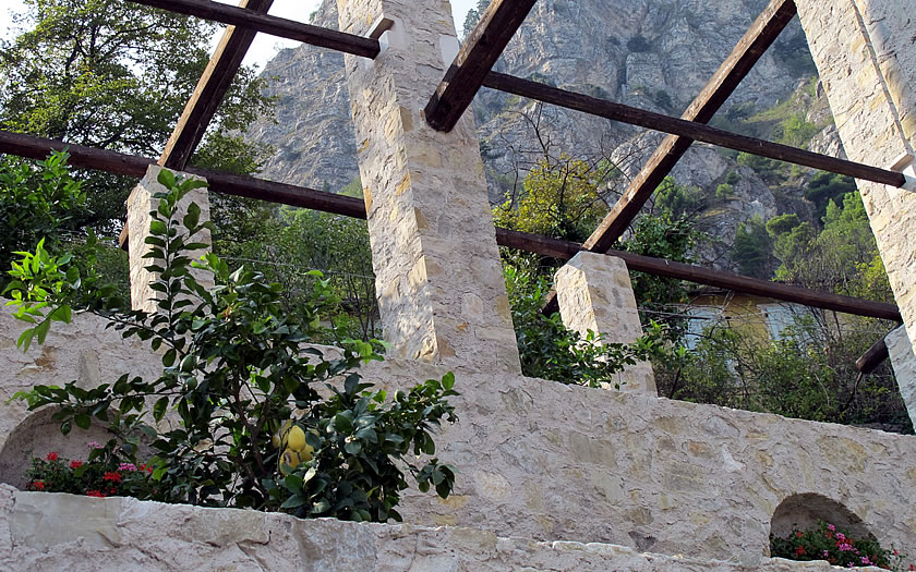 One of the traditional limonaia at Limone sul Garda