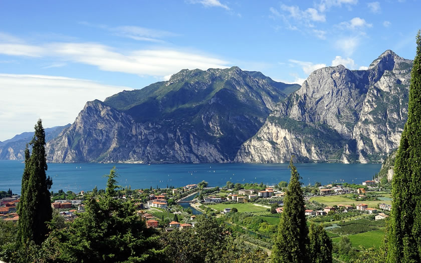 A view of the northern end of Lake Garda